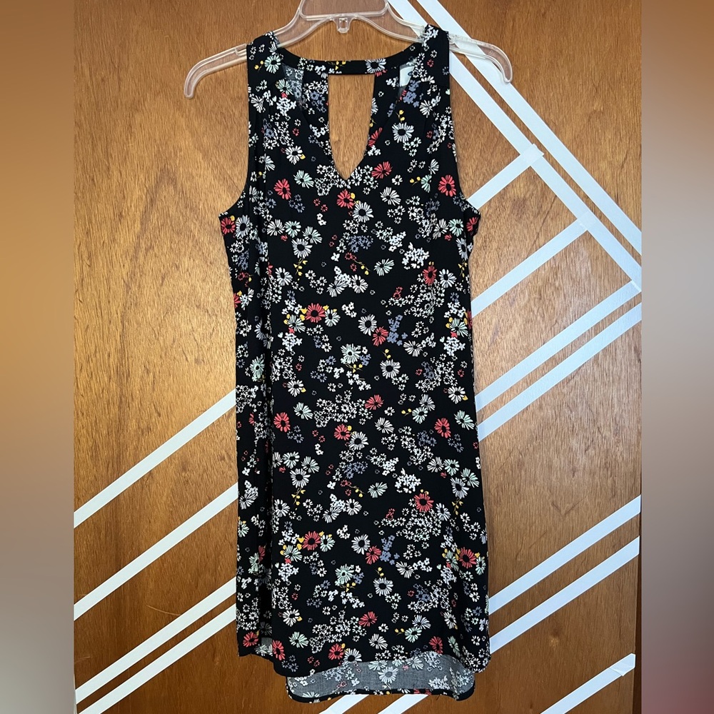 Lightweight, floral dress with slight V neckline